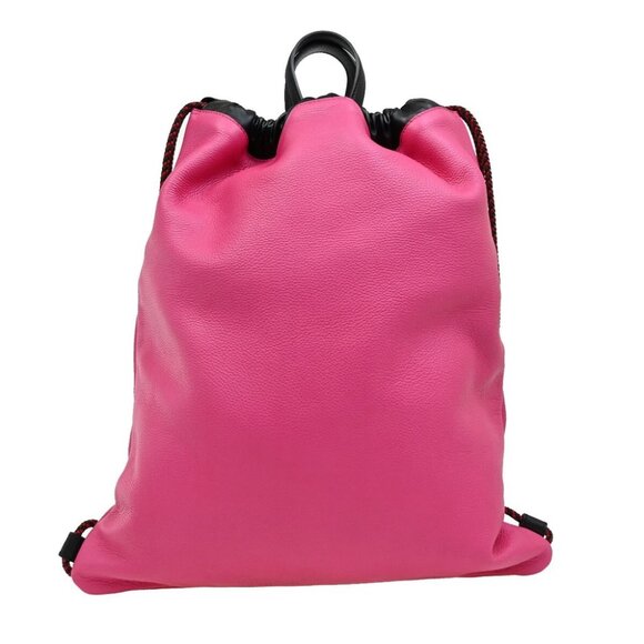 GUCCI GG Print Sherry 2Way Drawstring Backpack Bag Leather Pink Italy - Picture 3 of 15
